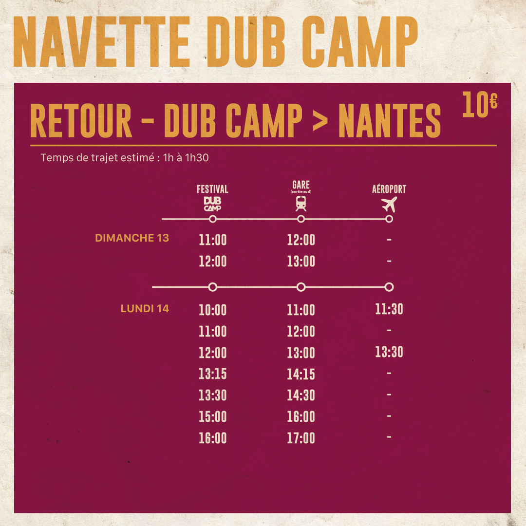 HORAIRE NAVETTE - NANTES RETOUR